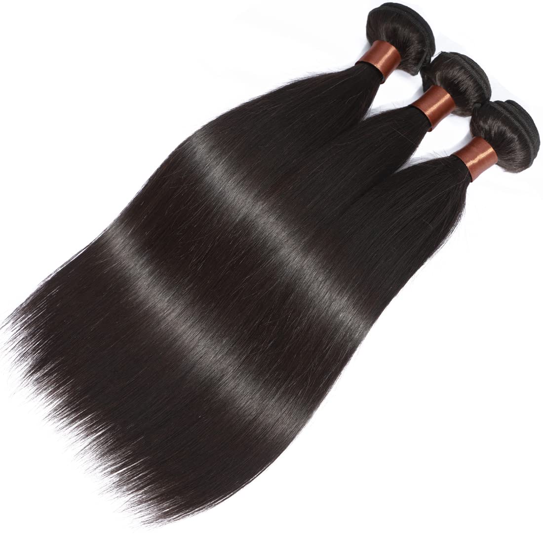 BLACKMOON HAIR Straight Human Hair 3 Bundles Brazilian Virgin Human Hair Bundles Straight 22 24 26Inch 100% Unprocessed Virgin Hair Straight Weave Bundles Human Hair 3 Bundles Deals
