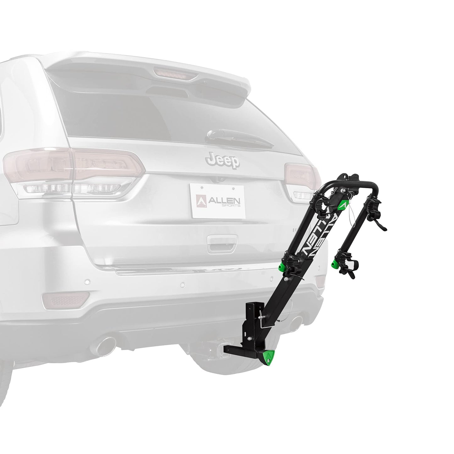 Allen Sports Deluxe Locking Quick Release 2-Bike Carrier for 2 in. and 1 1/4 in. Hitch, Model ZN522Q, Black