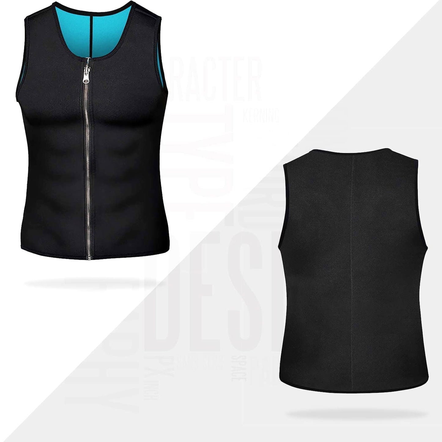 NonEcho Men Sauna Vest Hot Sweat Waist Trainer Corset Neoprene Tank Top Shapewear Slimming Shirt Workout Suit