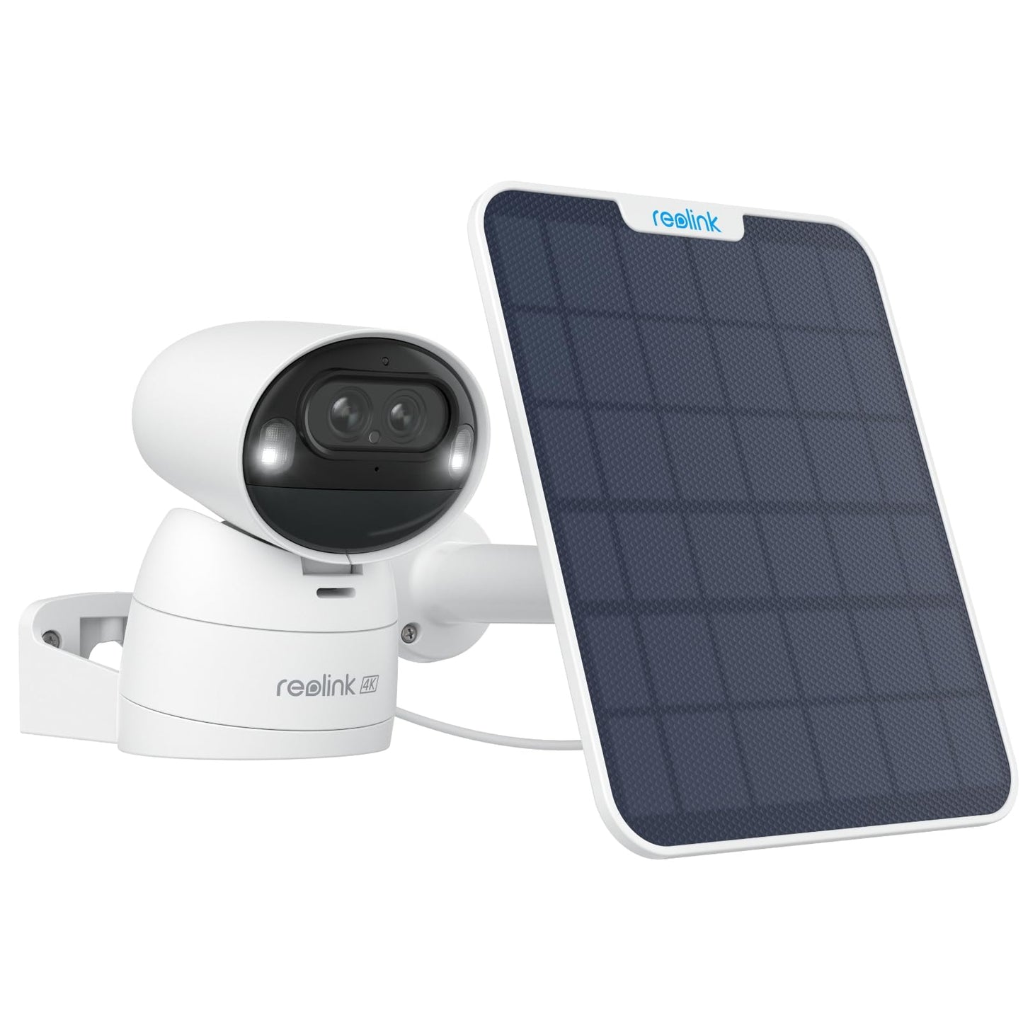 REOLINK Argus Track, 4K+2MP Dual-Lens Solar Security Camera, Wireless Outdoor/Indoor Camera, Pan & Tilt, Auto Zoom Tracking, 2.4/5GHz WiFi, Color Night Vision, AI Detection, No Subscriptions