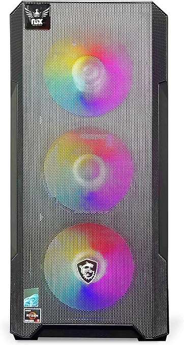 NSX GAMING Tomcat Desktop Pc Ryzen 5 5500, RTX 3050 6GB, (2 * 8GB) 16 Gb RAM 3600 RGB, SSD 480GB M.2 NVME, W11, WiFi Ready, Mouse and Keyboard, 1 Year Manufacturer