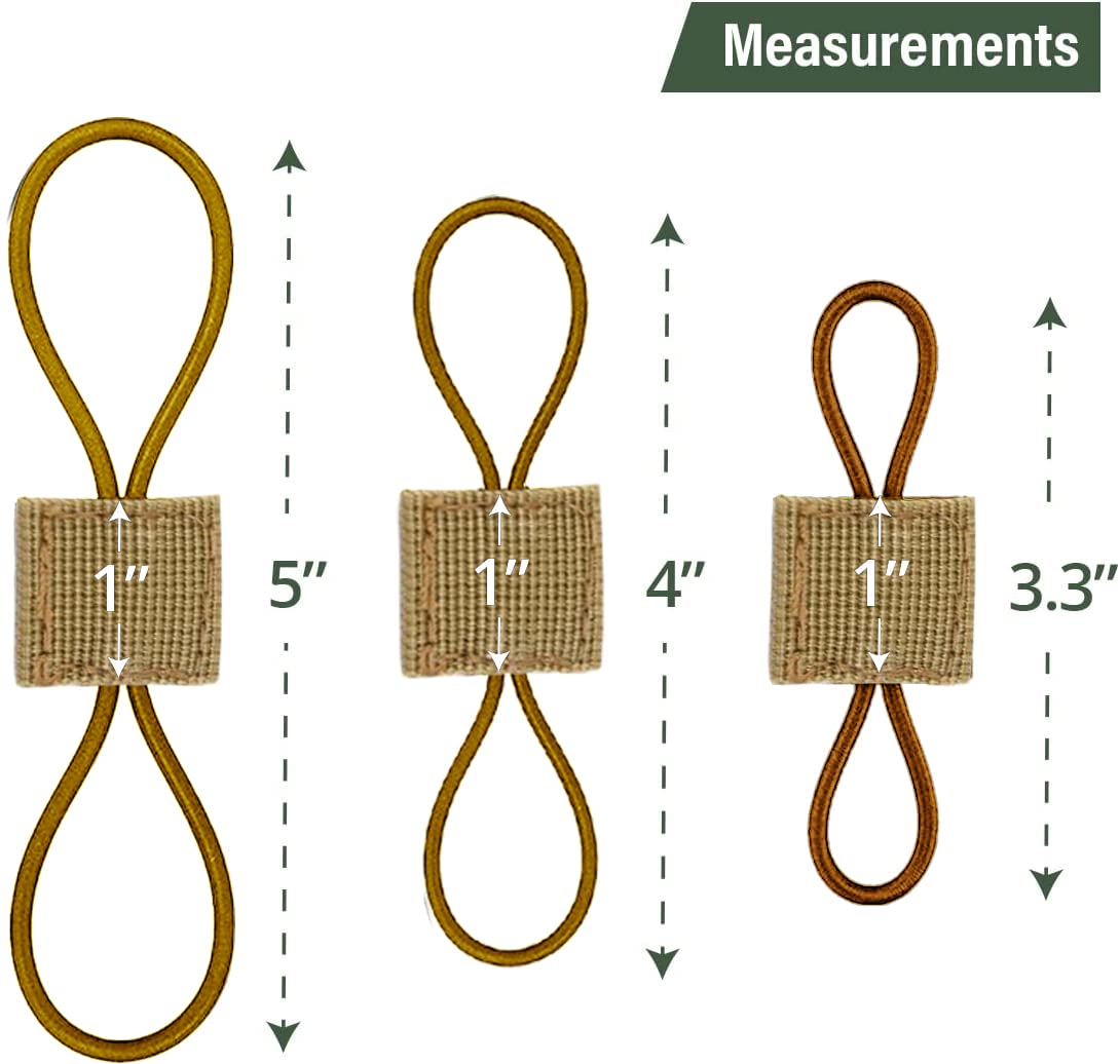 GearHill Molle Attachments, Tactical Backpack Accessories, Molle Webbing Binding Ribbon Multipurpose Tactical Bag Molle Accessories (3 Size Kit, Tan)