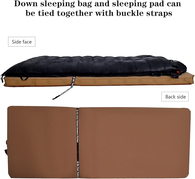 0 20 Degrees F Down Sleeping Bag for Adults,4 Season Cold Weather Rectangle Wearable Down Sleeping Bag for Camping Hiking,Can be Used as Blanket Quilt or Cloak,with Mesh Sack Buckle Strap