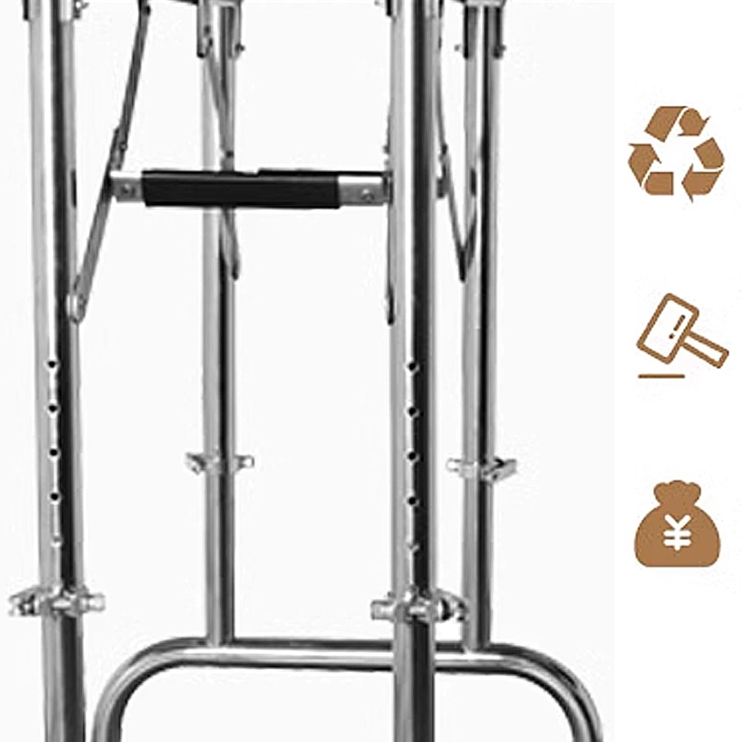 Foldable Dog Washing Station for Home Grooming Table, Stainless Steel Frame, Rubber Tabletop, Load Capacity 200lb for Small and Large Dogs Cats and Other Pets(75 * 47 * 80cm)