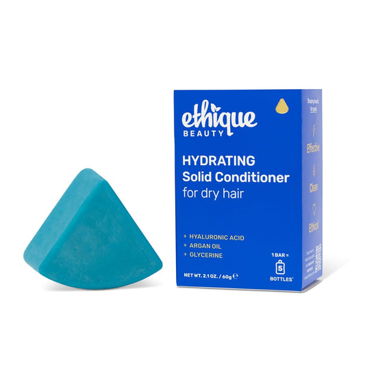 Ethique Hydrating Conditioner Bar for dry hair with Hyluronic Acid - Plastic-Free, Cruelty-Free, Vegan, 2.12 oz