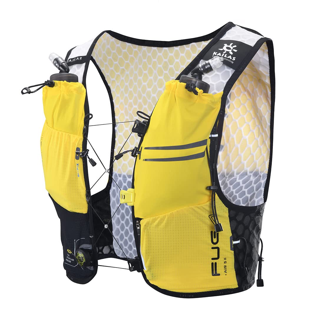 KAILAS AIR 5L Running Vest Hydration Backpack Hydration Vest Water Backpack Lightweight with Two TPU Water Bladders for Women Men Trail Cycling Hiking KAILAS YELLOW/BLACK S