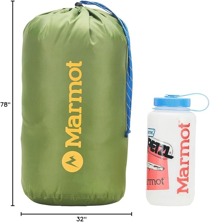 MARMOT Men's Always Summer 40° Sleeping Bag, 650 Fill Down for Camping & Backpacking