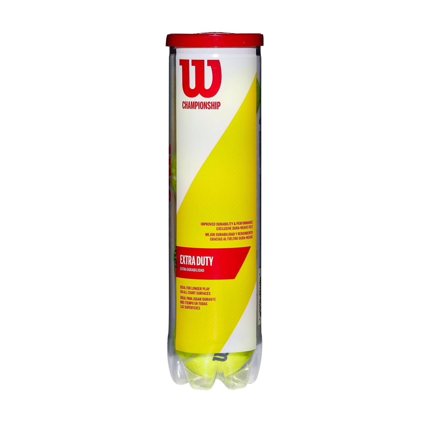 WILSON Championship Tennis Balls - Extra Duty, Single Can (4 Balls)