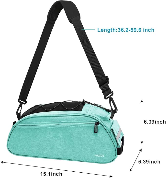 MOSISO Bike Rack Bag, Waterproof Bicycle Trunk Pannier Rear Seat Pouch Cycling Bike Carrier Backseat Storage Luggage Saddle Shoulder Bag
