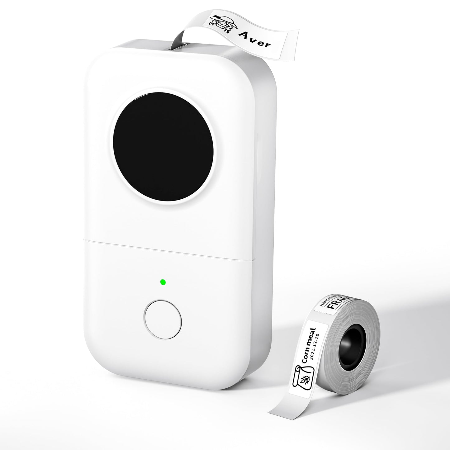 Phomemo Label Maker Machine, D30 2025 Upgrade Version Bluetooth Portable Label Markers,Sticker Printer,Labeler for Office Home School Organized,for Android iOS, 12mm (USB Rechargeable)-White