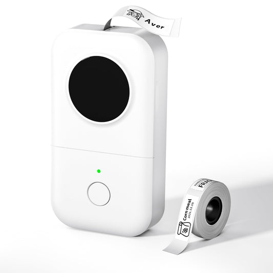 Phomemo Label Maker Machine, D30 2025 Upgrade Version Bluetooth Portable Label Markers,Sticker Printer,Labeler for Office Home School Organized,for Android iOS, 12mm (USB Rechargeable)-White