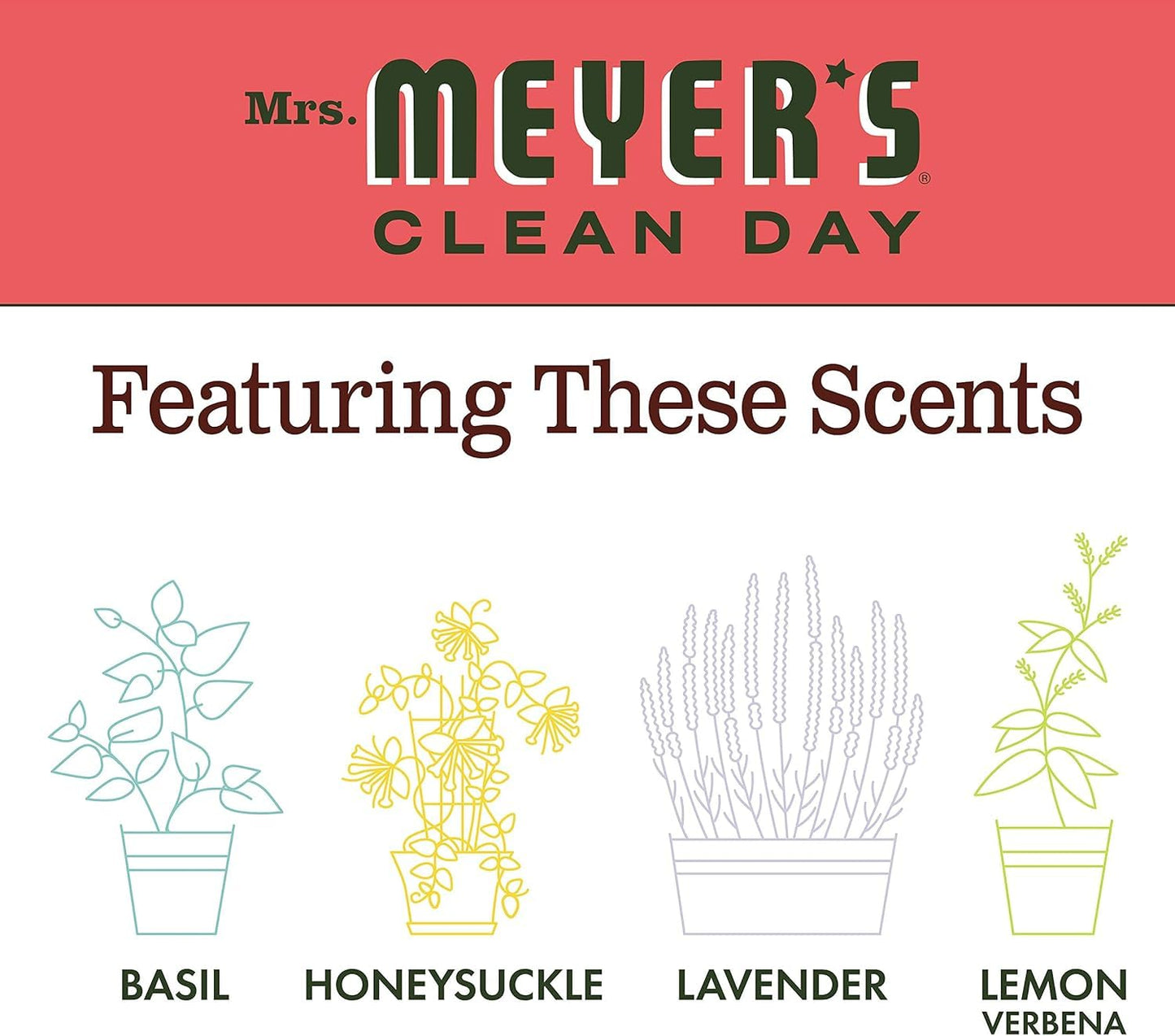MRS. MEYER'S CLEAN DAY Hand Soap, Made with Essential Oils, Biodegradable Formula, Rhubarb, 12.5 fl. oz