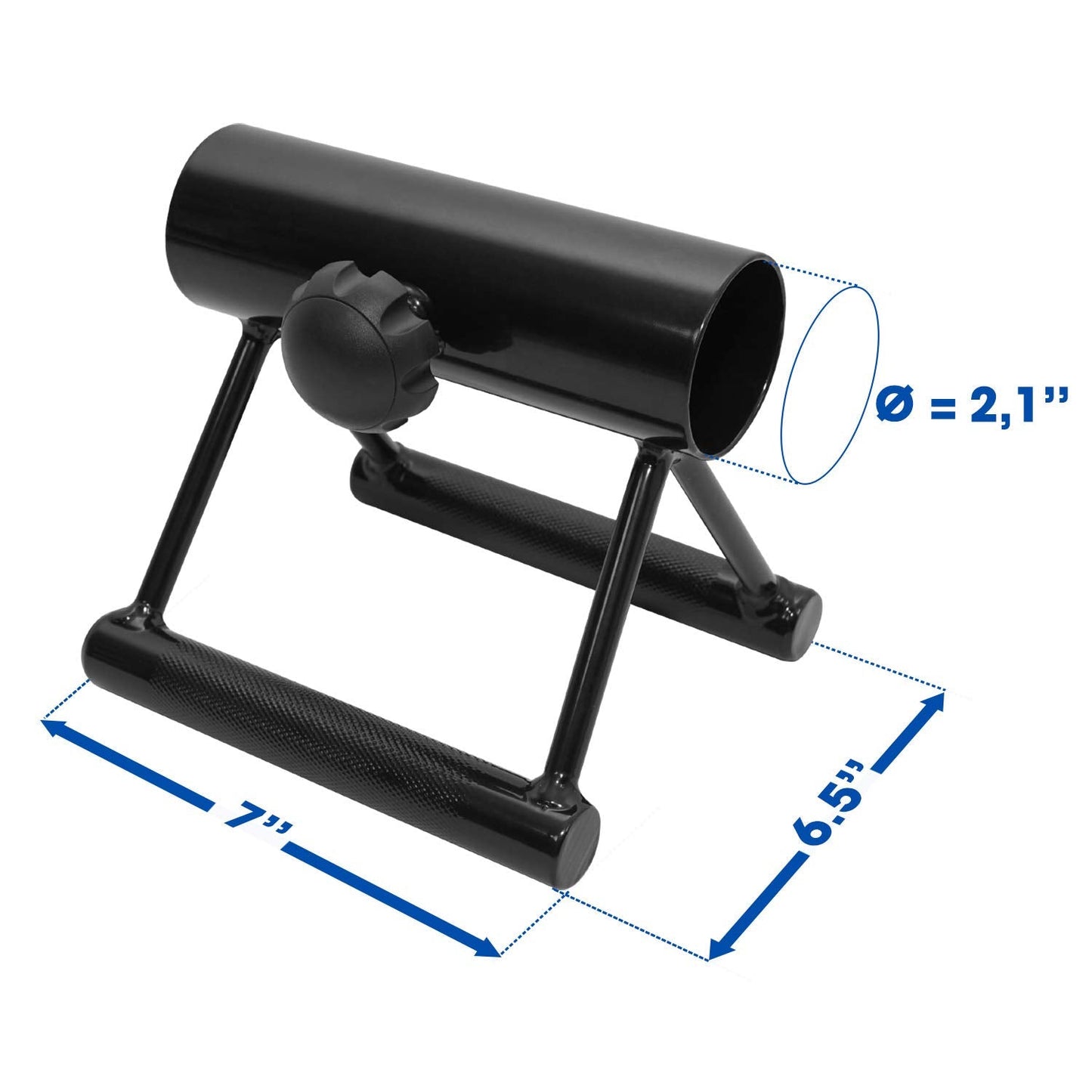 Yes4All Landmine Double D Row Handle/Landmine Handle Attachment with Diamond Knurled Handles – Double D Landmine Handle Fits 2-inch Olympic Bars