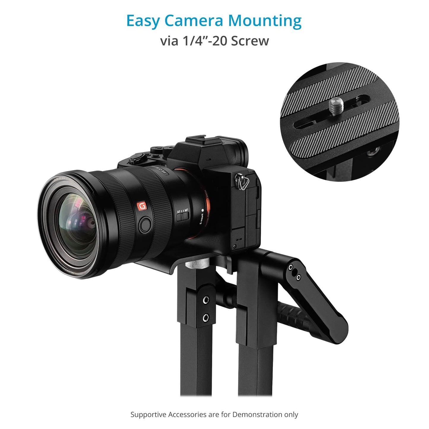 Proaim Flexlift Folding Camera Stand for Videographers & Content Creators. Max Height: 60”. Payload: 2.5kg/5.5lb. Smartphone Holder Included. for Crafting How-to Videos (P-FXFS-01)