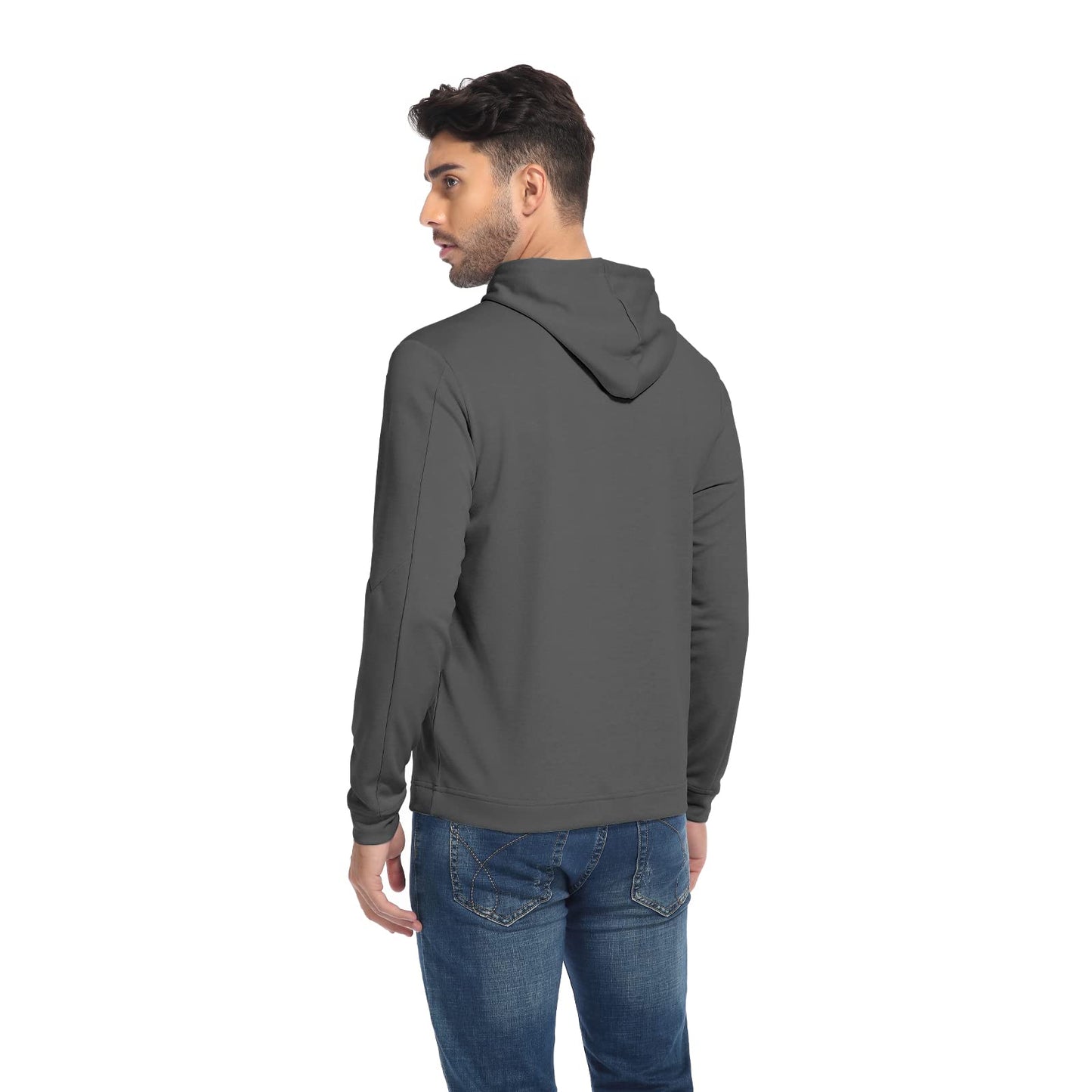 DEOLAX Mens Hoodies Pullover Sport Sweatshirt Men Hoodies Pullover Lightweight Comfortable Slim-Fit Sweatshirts for Men Heather Charcoal