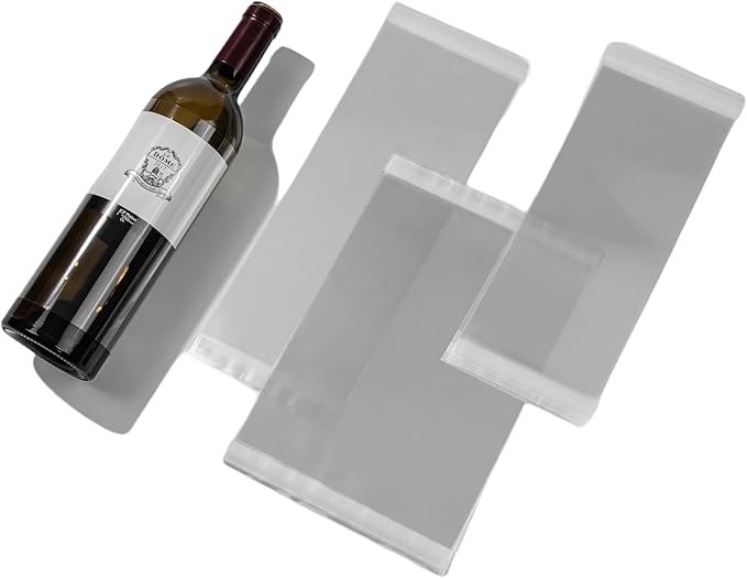 Cabernet Size Wine Label Protector Saver Film - 50 Pieces, 0.3mm Thickness Transparent Wine Label Film for Wine Label Protection Double Sided Sticker Wine Wedding Celebration Present