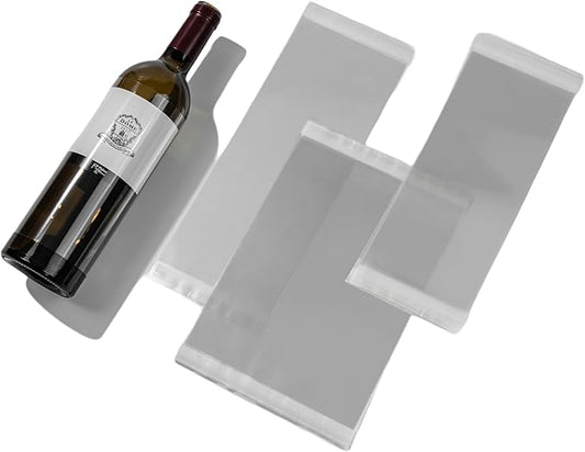 Cabernet Size Wine Label Protector Saver Film - 50 Pieces, 0.3mm Thickness Transparent Wine Label Film for Wine Label Protection Double Sided Sticker Wine Wedding Celebration Present