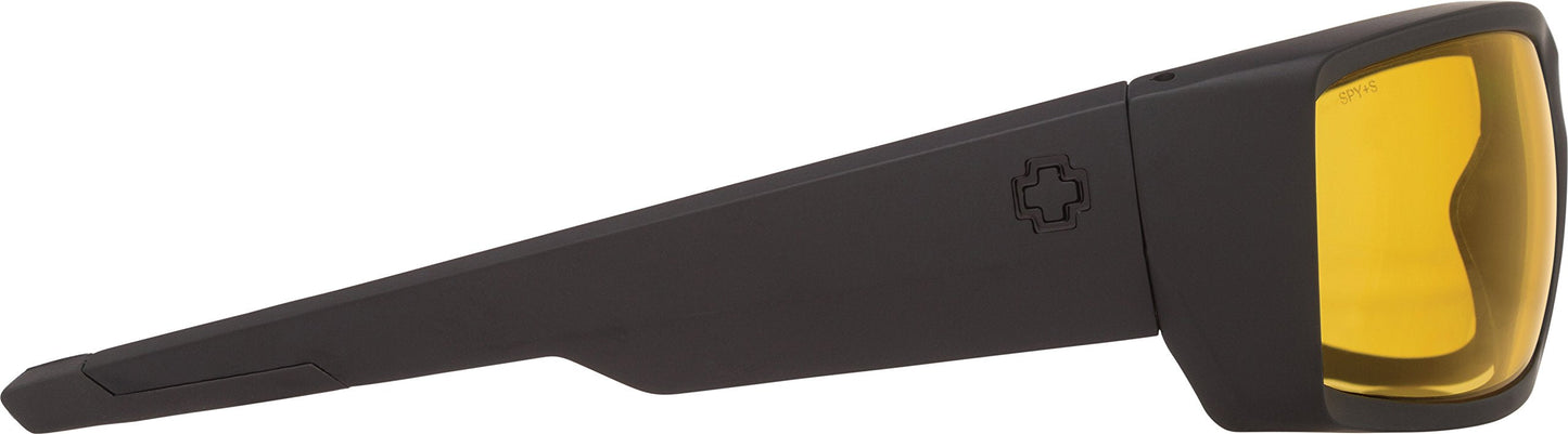 Spy Optic Men's General Rectangular Sunglasses, Ansi Matte Black & Yellow, 60 mm