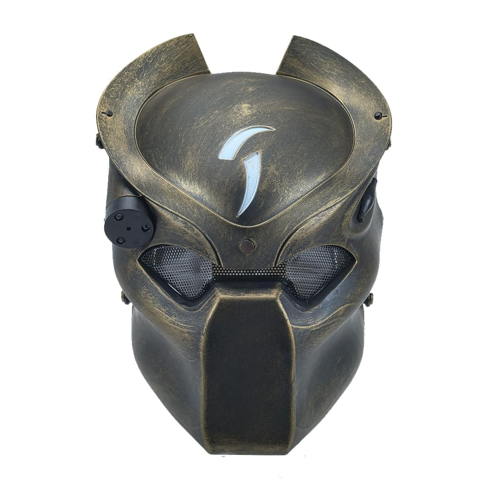 ATAIRSOFT Airsoft Halloween Costume Cosplay Tactical Protective Alien Full Face Mask (Bronze)