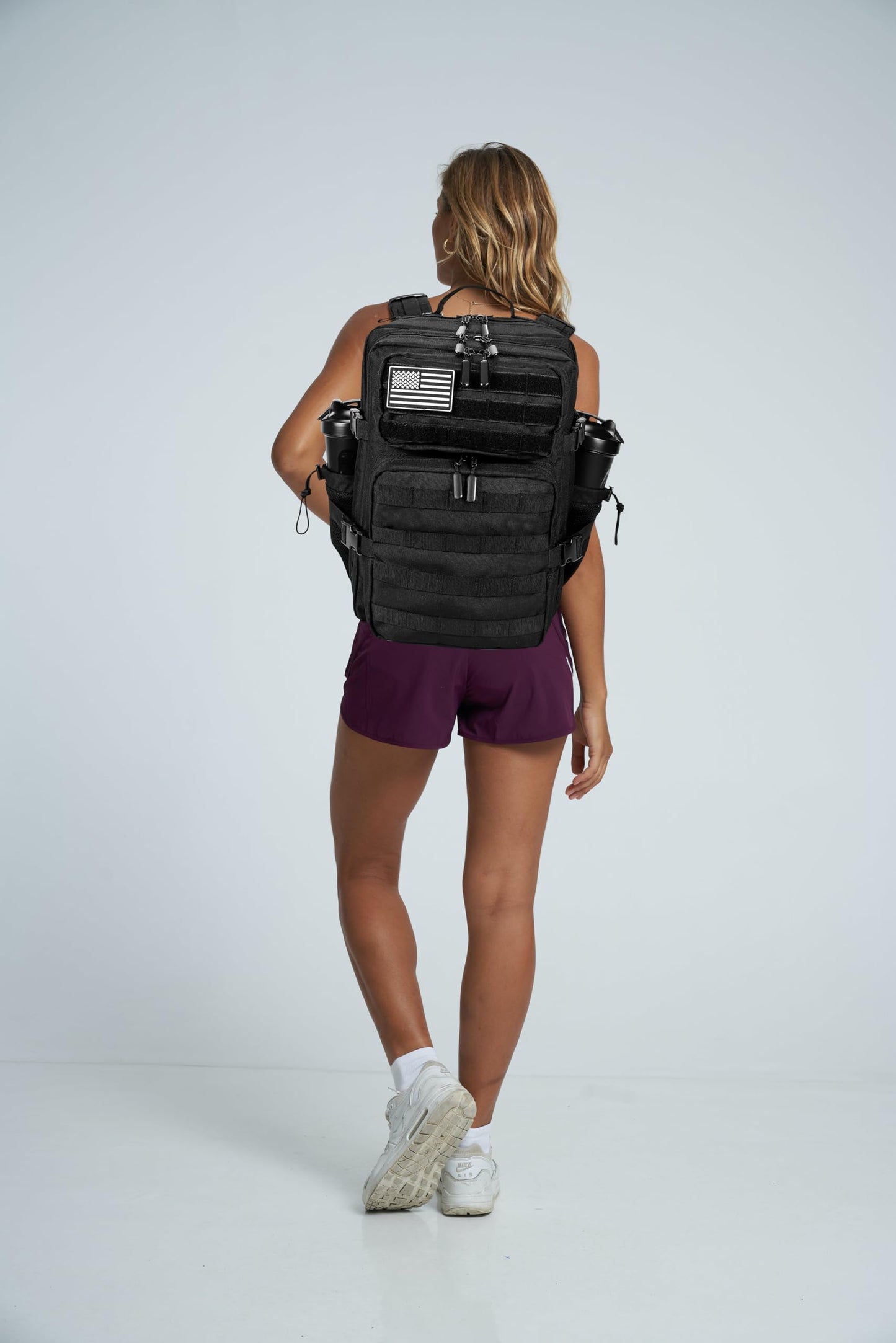 LHI Tactical Military Backpack for Men and Women 35L Army Assault Pack Bag Large Rucksack with Molle System - Black