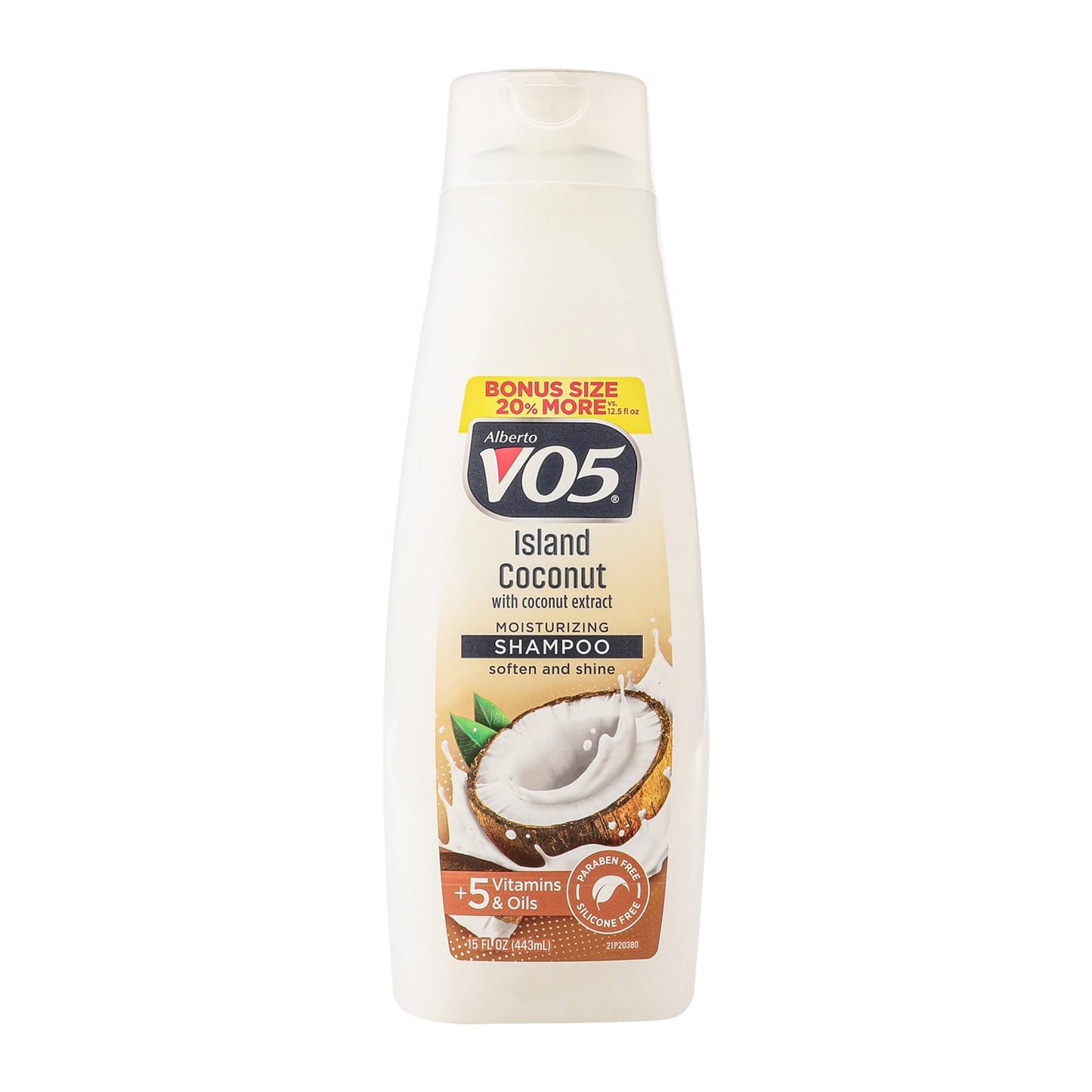 Alberto VO5 - Island Coconut Moisturizing Shampoo - Hydrating Shampoo - With Coconut Milk, Vitamin E and Biotin - Long Lasting Fragrance - 15 oz