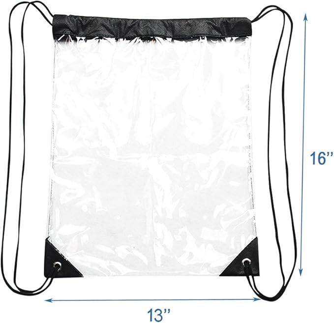 Clear Drawstring Bag Waterproof Stadium Drawstring Backpack