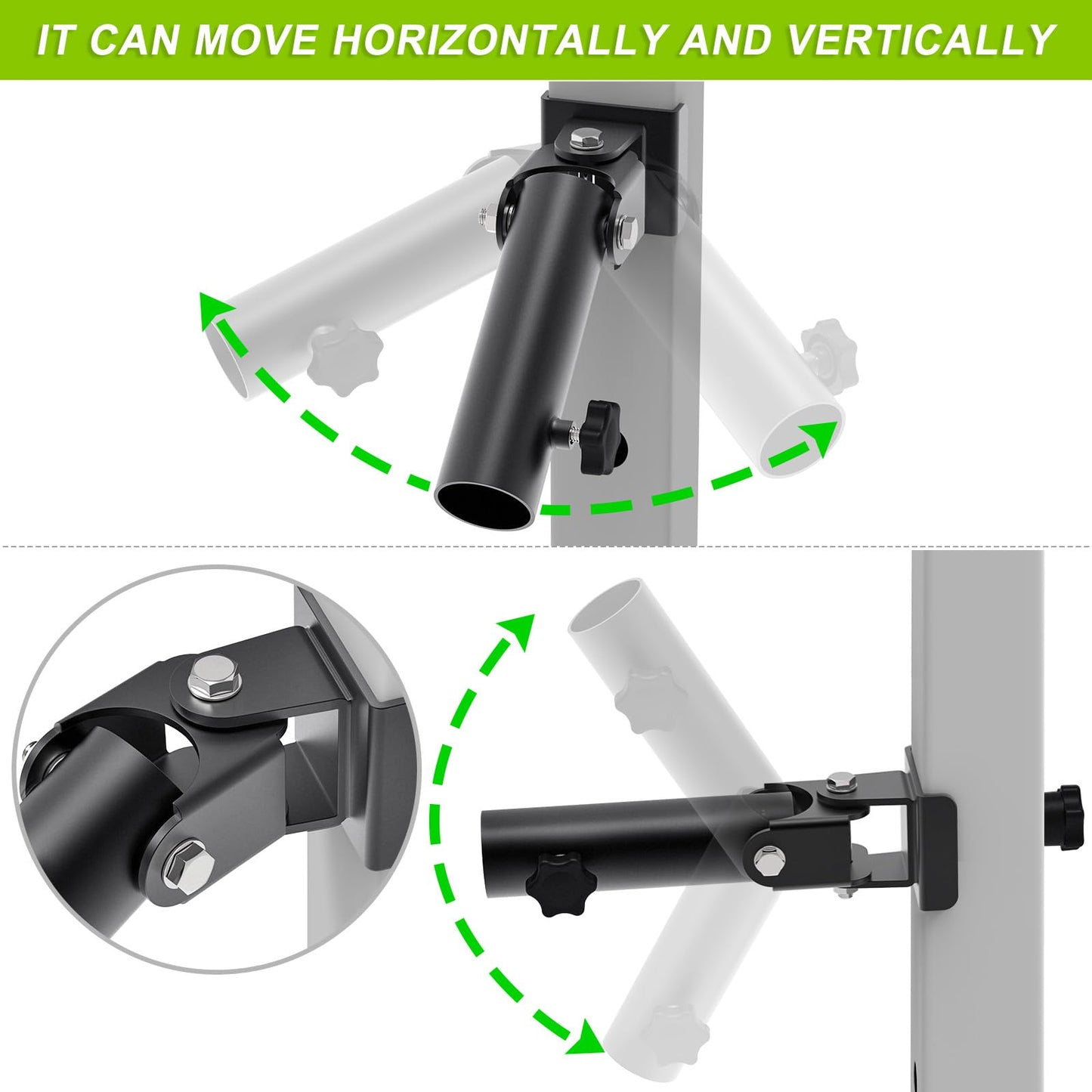 SELEWARE Power Rack Landmine Attachment for 2" Olympic Bars T Bar Row Landmine Attachment for 3" x 3" Power Cage with 5/8" or 1" Hole, 600 lbs Capacity
