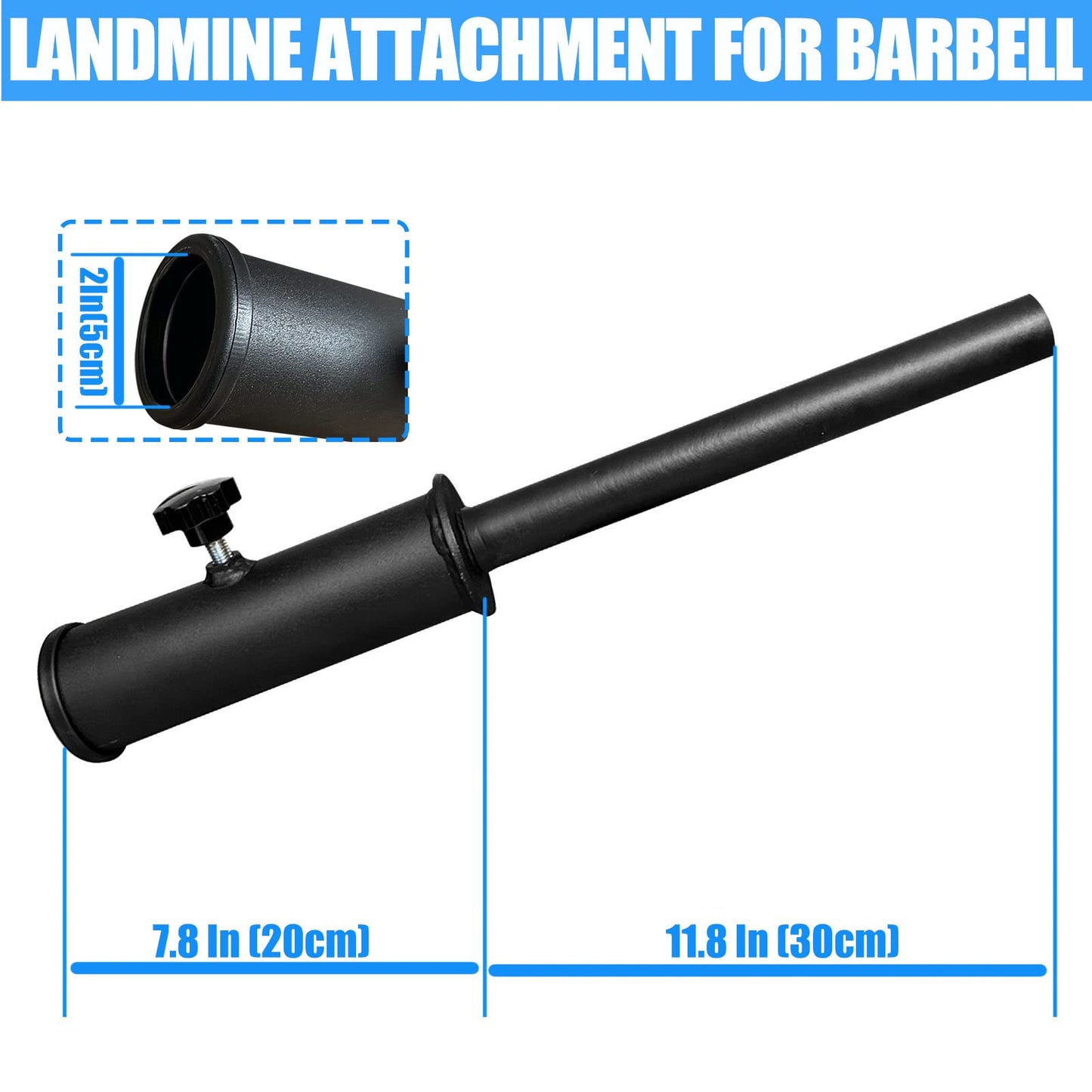 Viking Press Landmine Handle for 2-Inch Olympic Barbell, T-Bar Row Attachment Core Strength Training Accessories, Shoulder Press Landmine Attachment Equipment (Style L)