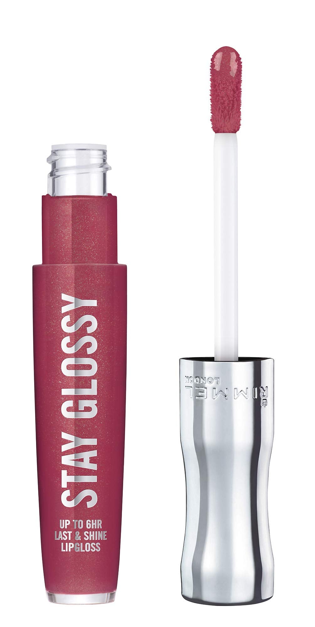 Rimmel Stay Glossy Lip Gloss Bundle - 340 Captivate Me! and 133 Bare Minimum, .18oz Each