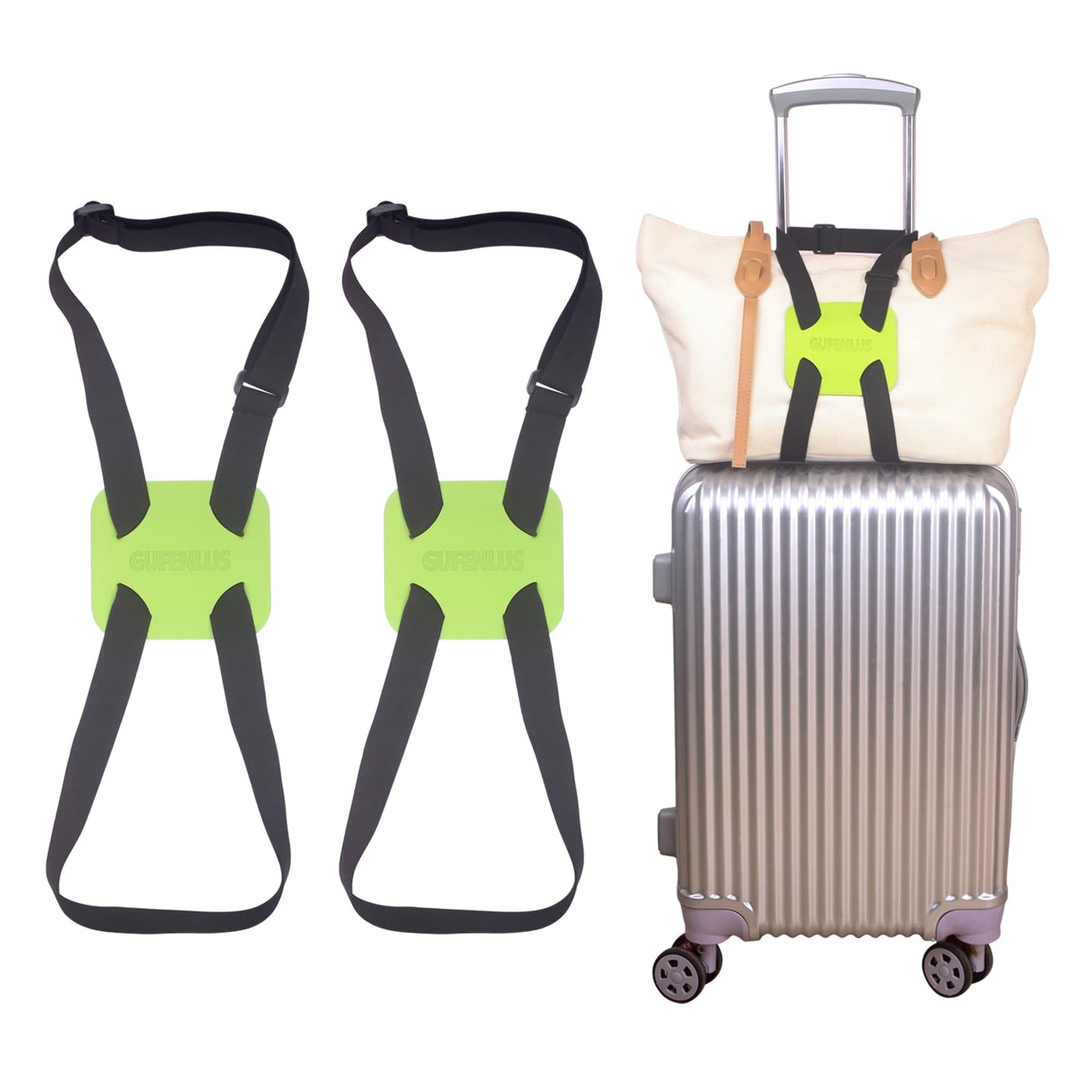 Bag Bungee for Luggage,Luggage Straps for suitcases,Luggage Straps Suitcase Adjustable Belt -2 Pack (Grey-2)