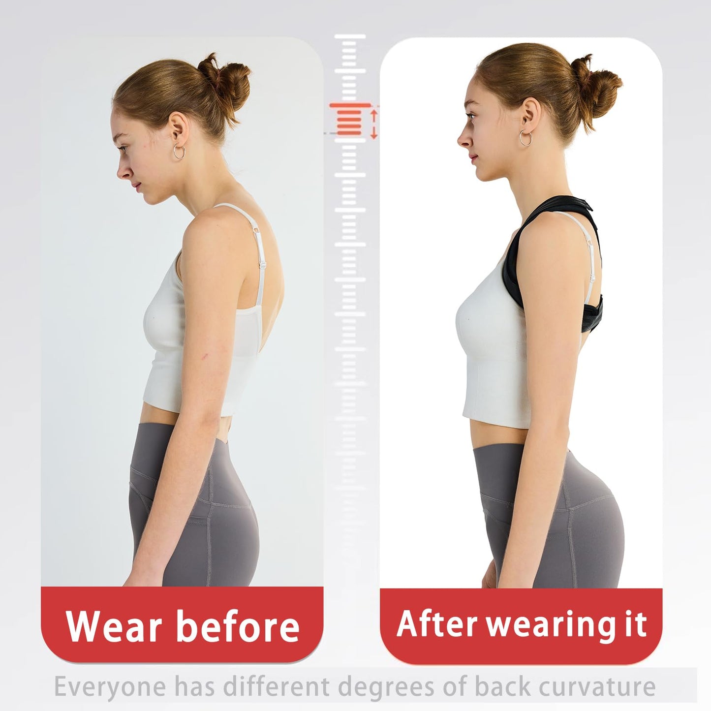 YUNYILAN Posture Corrector for Women and Men - Adjustable Shoulder Back Brace - Upper Back Pain Relief, Improve Posture Correct Hunchback Slouching Kyphosis Invisible Under Clothes