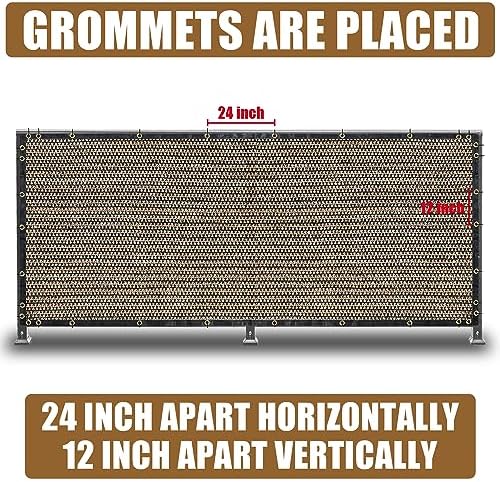 Brown 4FT X 50FT Outdoor Privacy Screen Fence & Mesh Shade Net Cover, Ideal for Garden and Backyard - Enhances Privacy for Fencing & Chain Link, Perfect for Patio Privacy Wall, Slats,Freestanding