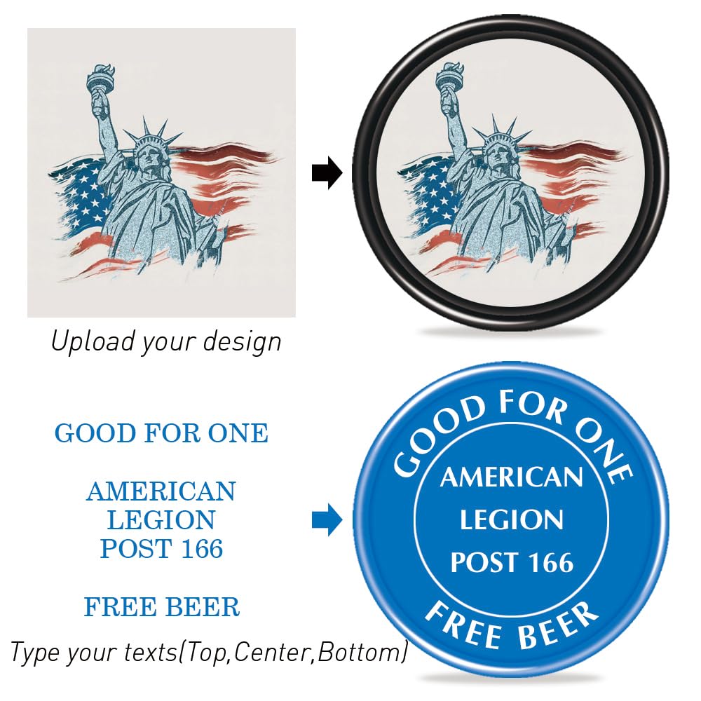 Generic 200-1000 Custom Chips Personalized Plastic Tokens, Customized Chips with Any Image Logo and Text for Business Logo Drink Chips, etc. (Blue)