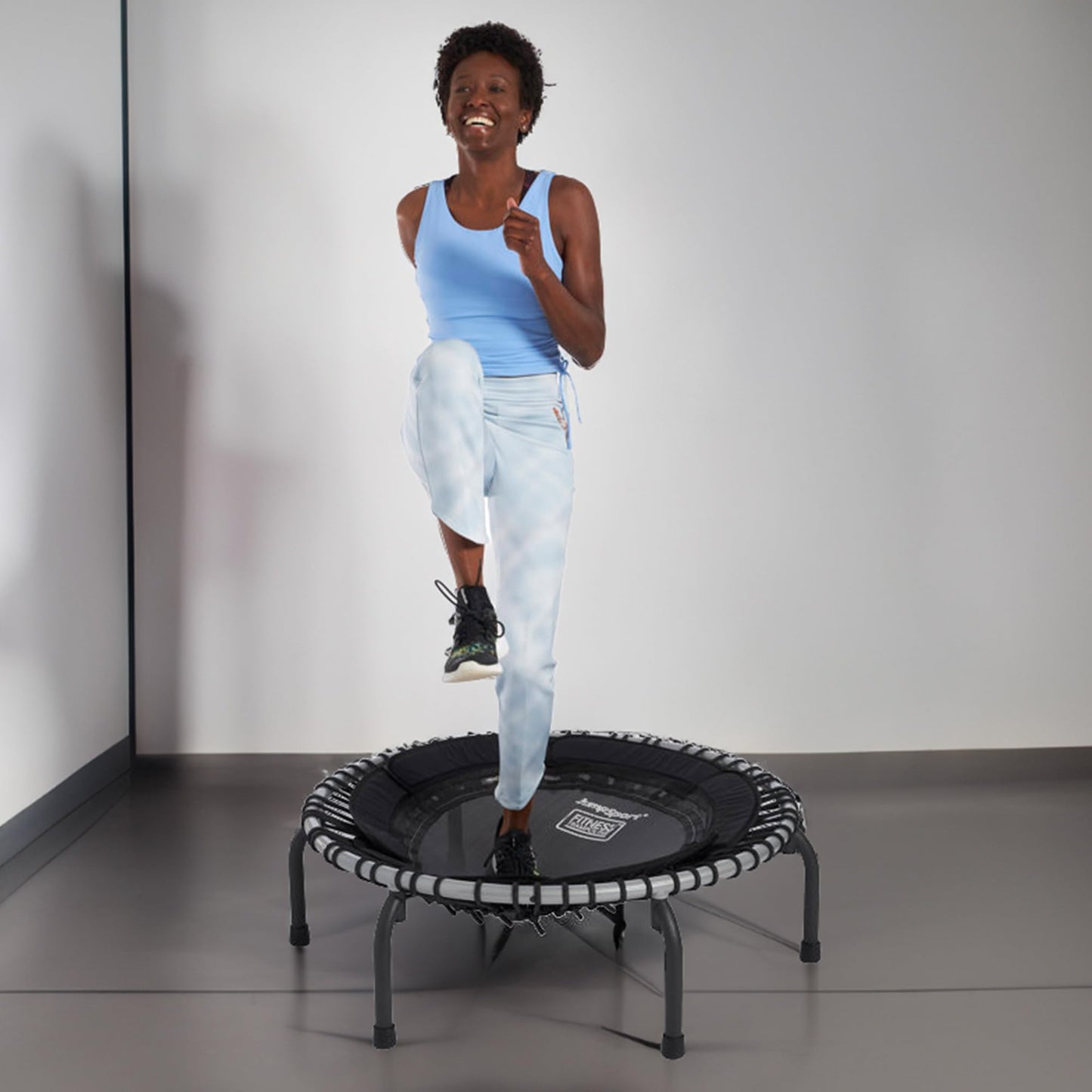 JumpSport 370 PRO Fitness Trampoline, 39" | Exercise Rebounder | 36 Adjustable Bungees | 300 lb Wt. Rating