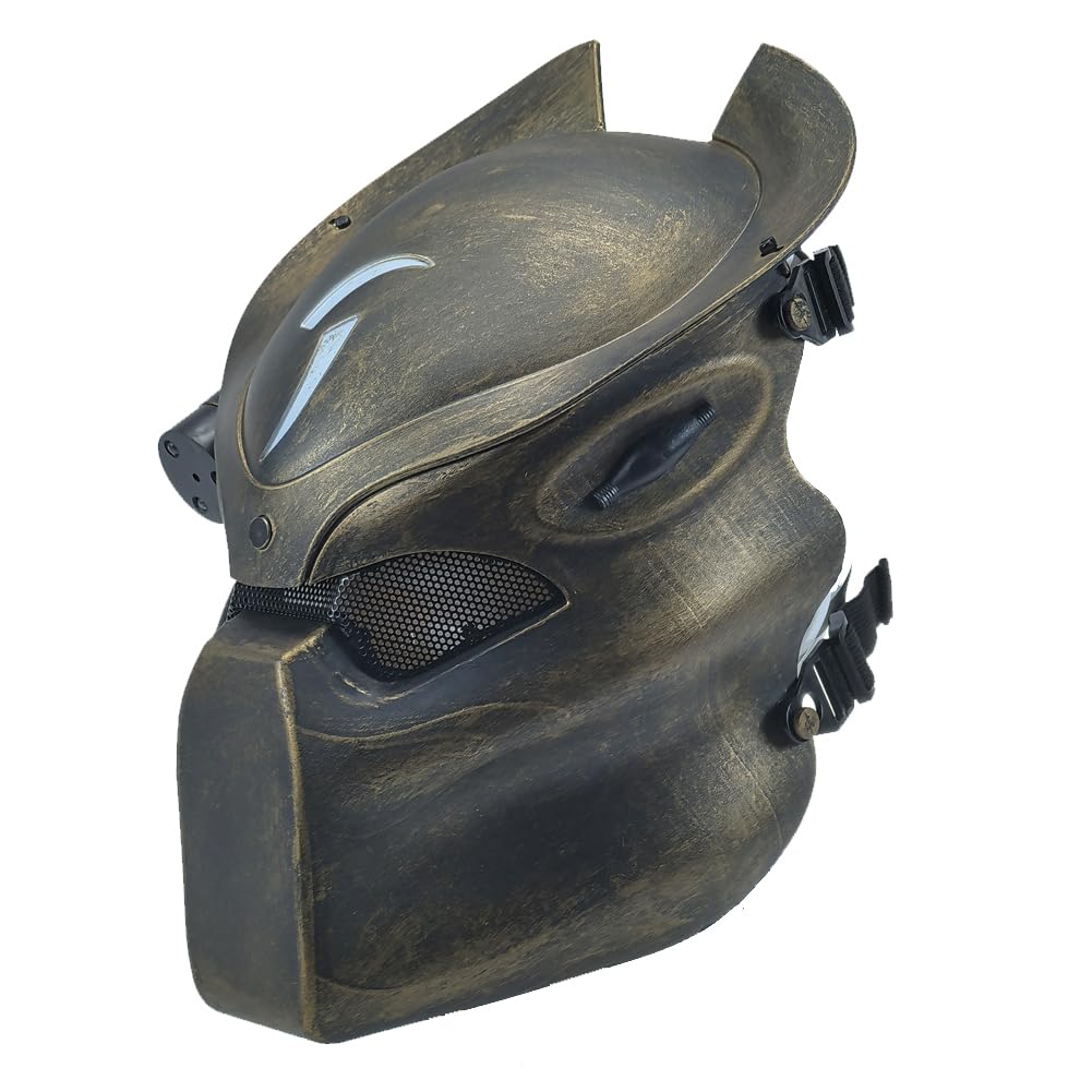 ATAIRSOFT Airsoft Halloween Costume Cosplay Tactical Protective Alien Full Face Mask (Bronze)