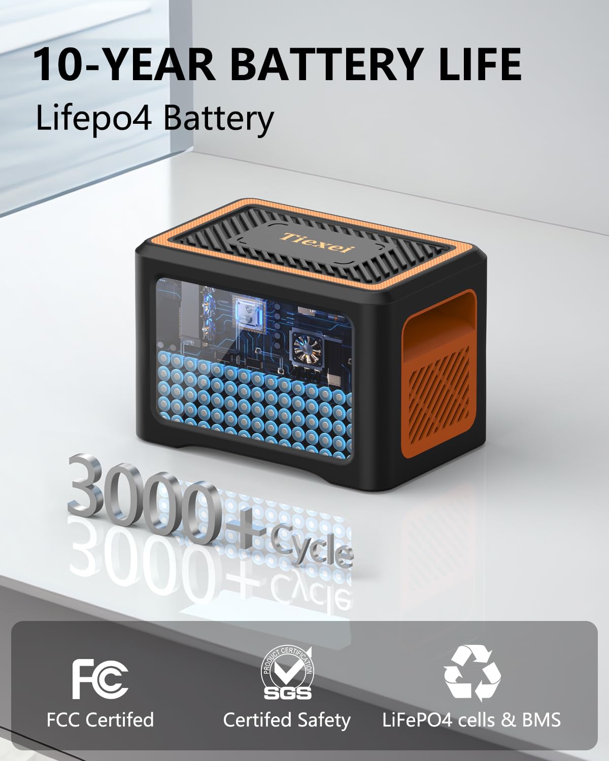 Tiexei S1 Portable Power Station,192W Camping battery generator,Solar power station,electric generator with AC Outlet 100W for Home Backup Outdoor Emergency Camping RV with Bluetooth
