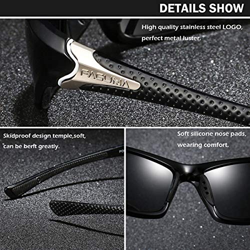 FAGUMA Sports Polarized Sunglasses For Men Cycling Driving Fishing 100% UV Protection