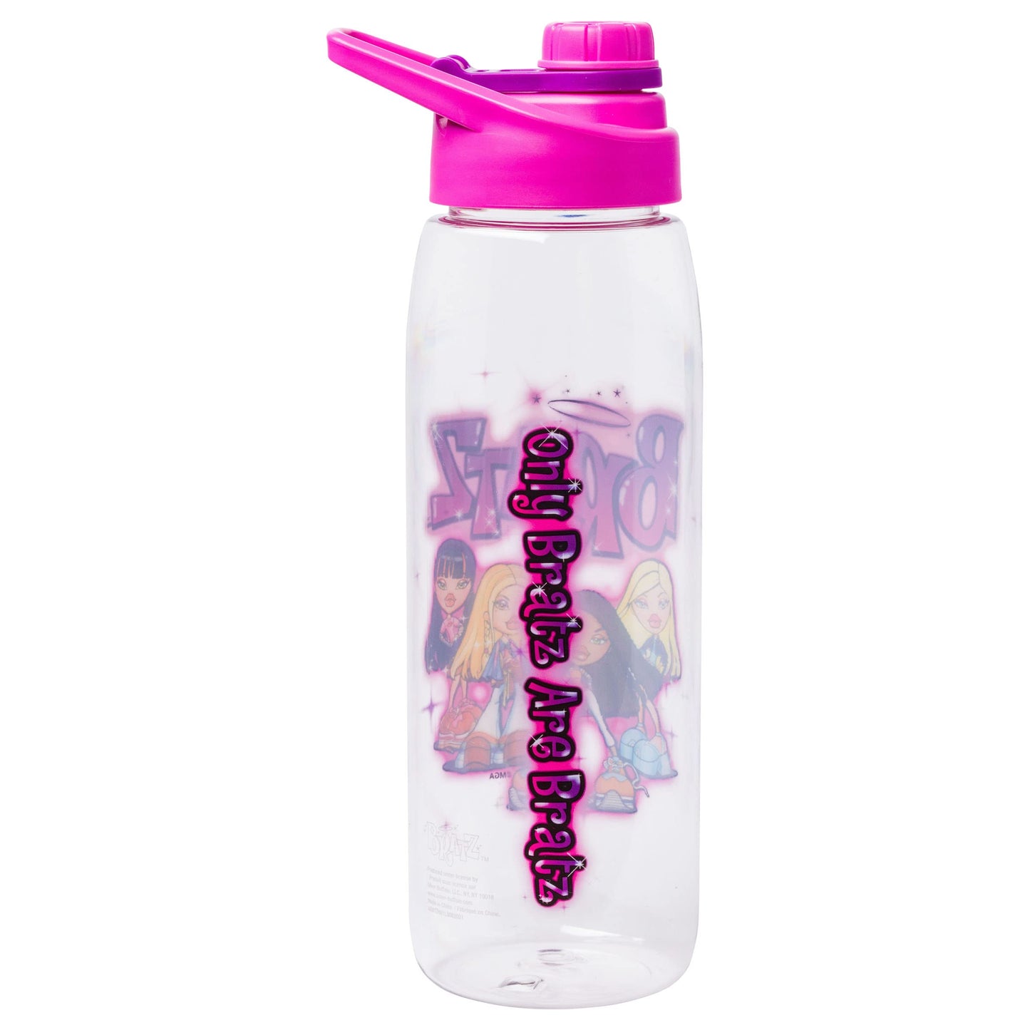 Silver Buffalo Bratz Tritan Water Bottle Screw Top Lid, 28 Ounces