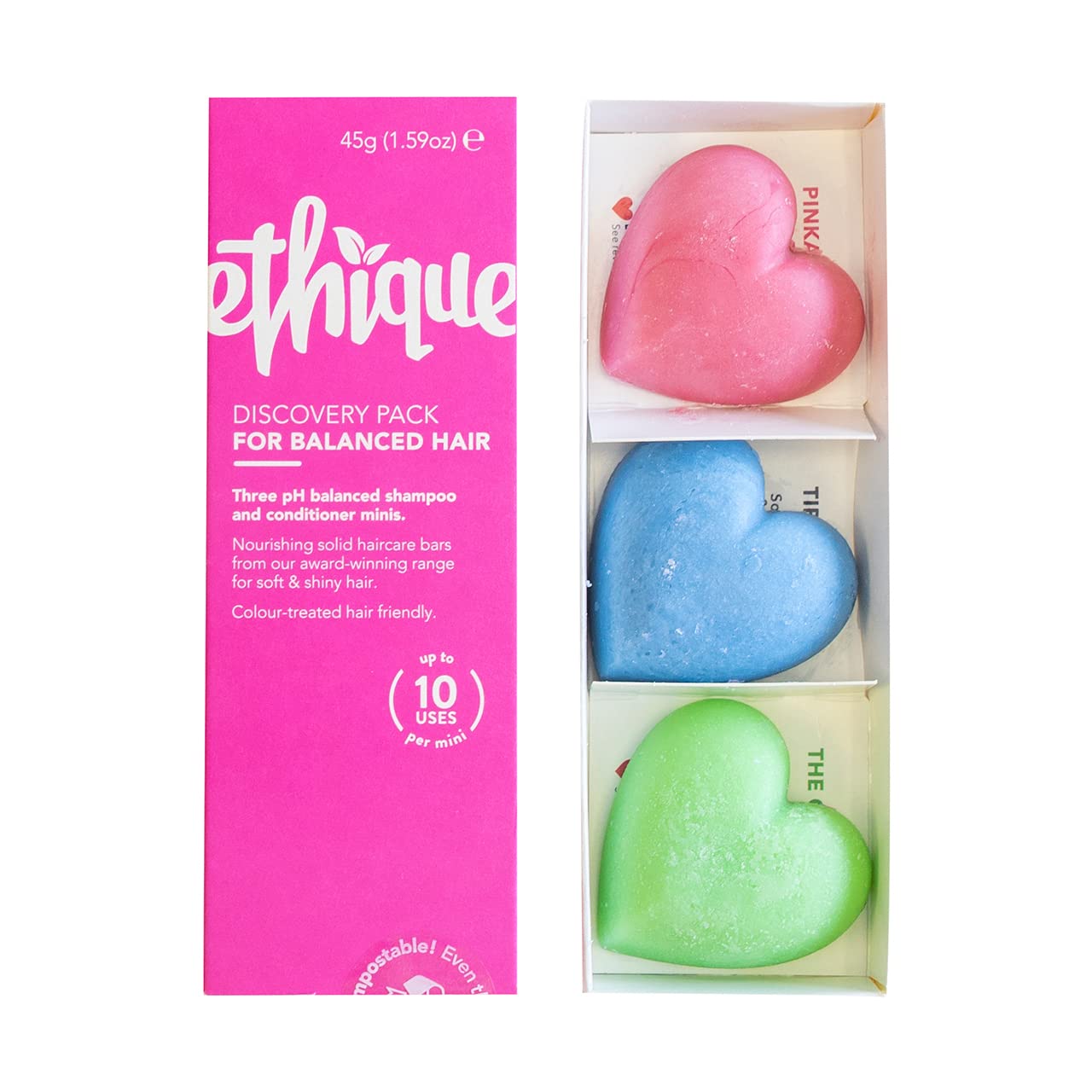 Ethique Unscented Gift Set- Face Cleanser, Body Cleanser & Deodorant, Gifts for women - Plastic-Free, Vegan, Cruelty-Free, Eco-Friendly, 3 Travel Bars, 1.59 oz (Pack of 1)