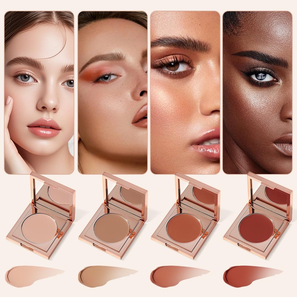 CC Undereye Corrector, 2025 New Under Eye Concealer, CC Undereye Corrector and Brush, Under Eye Color Corrector for Dark Circles (#2 Medium- Tan Peach, one size)
