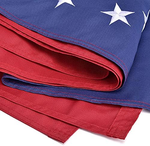 American Flags for Outside 3x5, HeavyDuty American Flag for High Wind Outdoor, UV Protected/Sewn Stripes/Embroidered Stars/Brass Grommets, US Flag Built for The Toughest Conditions