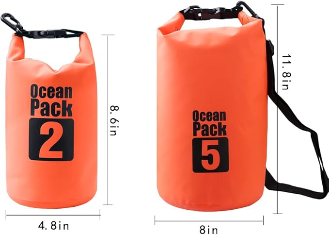 Dry Sack/Floating Waterproof Bag 2L/5L/10L/20L/30L for Boating, Kayaking, Hiking, Snowboarding, Camping, Rafting, Fishing and Backpacking