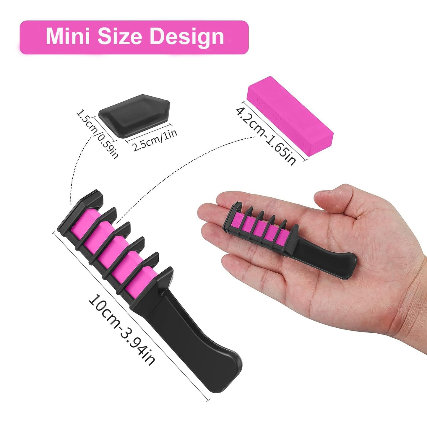 MSDADA New Hair Chalk Comb Temporary Hair Color Dye for Girls Kids with Light Color Hair, Washable Hair Chalk for Girls Age 4 5 6 7 8 9 10 Birthday Cosplay DIY, Easter Stocking Suffer