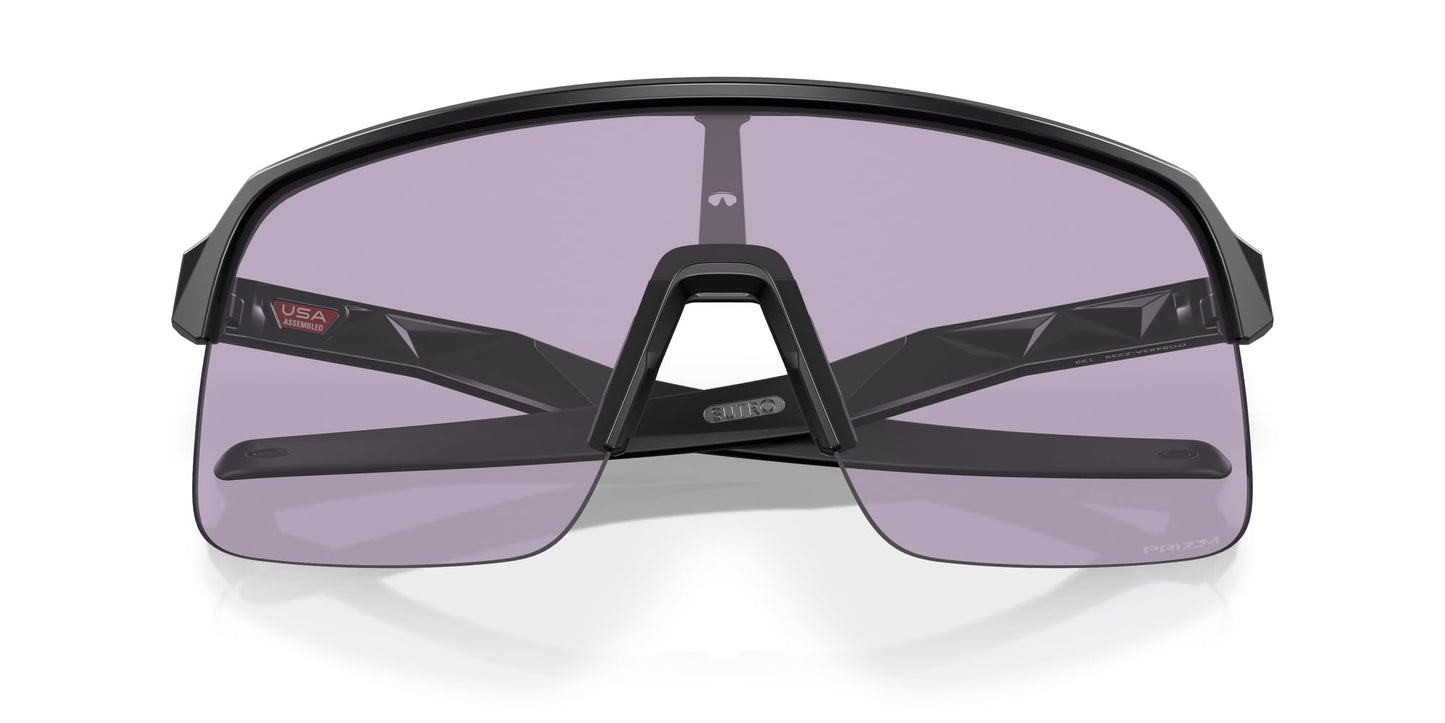 Oakley Men's OO9463A Sutro Lite Low Bridge Fit Rectangular Sunglasses, Matte Black/Prizm Slate, 39 mm