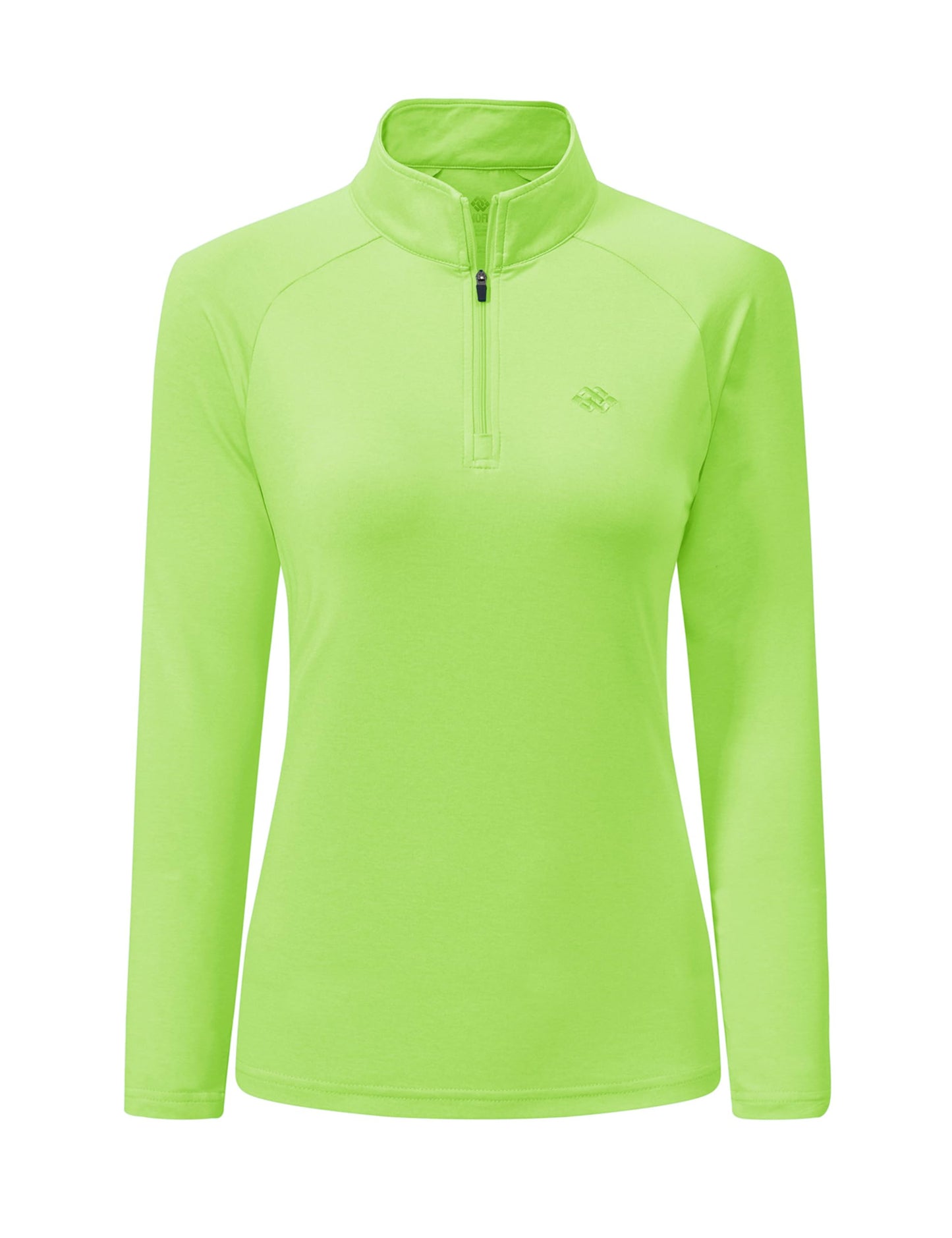 AIRIKE Women's Polo Shirts Long Sleeve Golf Shirts Quick Dry Thermal Lining Lightweight Athletic Tennis Shirts Pale-Green M