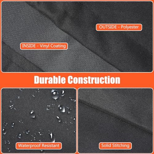 QuliMetal 63 Inch Grill Cover for Weber Genesis 300 Series and New 2022 Genesis 300 Grill, Heavy Duty Waterproof Fade Resistant Outdoor BBQ Grill Cover with Elastic Drawstrings, Compared to Weber 7757