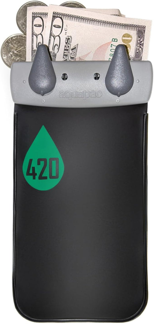 Aquapac Waterproof Phone Case - Black Plastic or Rubber Case for Cellular Phone - Waterproof Case for Music Theme - Whanganui Model