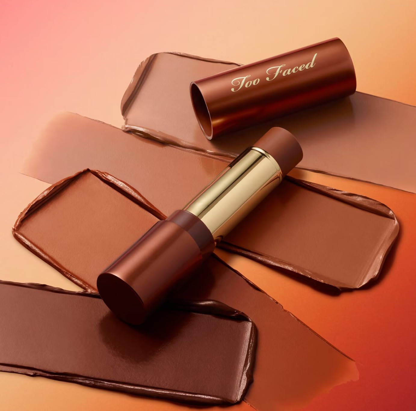 Too Faced Chocolate Soleil Melting Bronzing & Sculpting Stick | Cream, Lightweight, Vegan + Cruelty Free, Chocolate Souffle