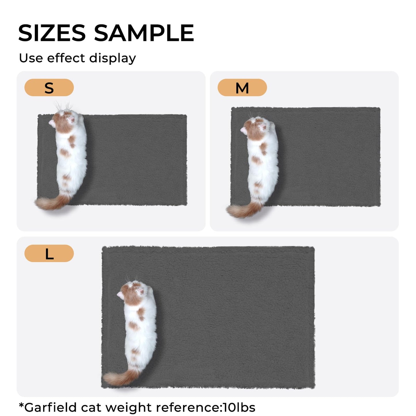 1 Pack 3 Calming Blankets Fluffy Premium Fleece Pet Blanket Soft Sherpa Throw for Dog Puppy Cat Grey Small (23" x16'')