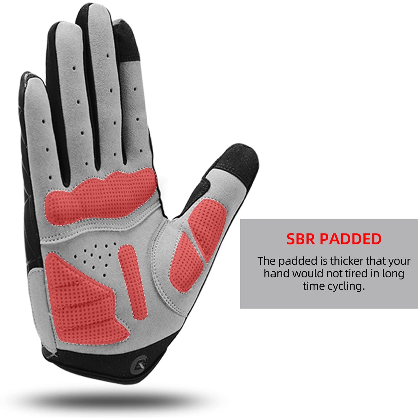ROCKBROS Cycling Gloves for Men Mountain Bike Gloves Bicycle Gloves SBR Pad Anti-Slip Road Riding Gloves Breathable